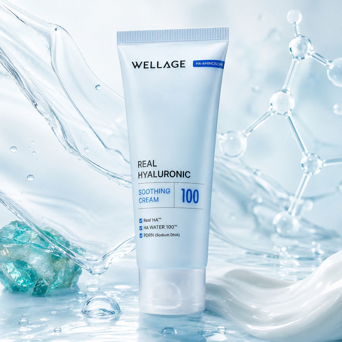 WELLAGE Real Hyaluronic Soothing 100 Cream 80ml